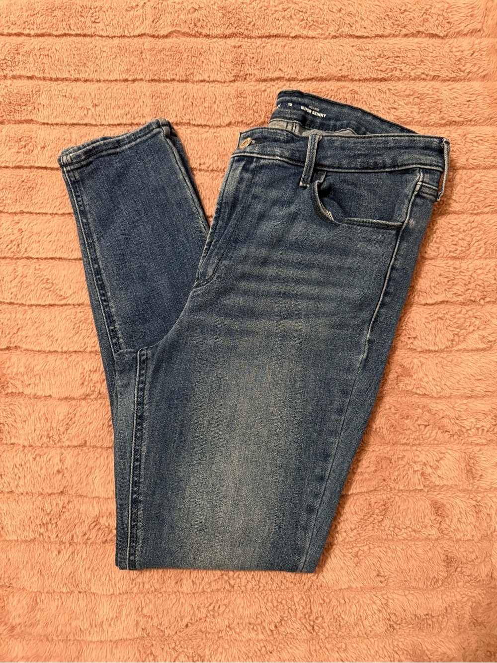 Old Navy Dark Blue High-Rise Super Skinny Jeans